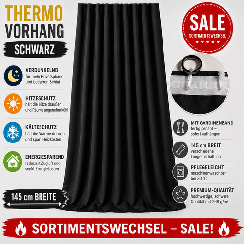 Verdunkelungsvorhang schwarz - verdunkelungsvorhang, |