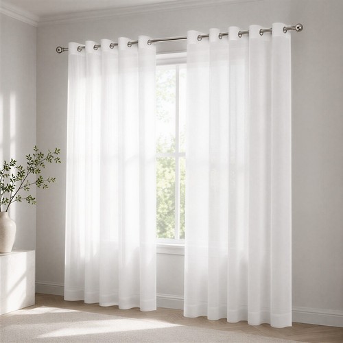 2er set blickdichte gardine - 2er,